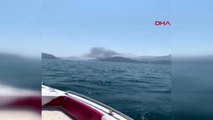 Muğla-marmaris açıklarında teknede yangın çıktı-2