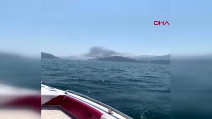 Muğla-marmaris açıklarında teknede yangın çıktı-2