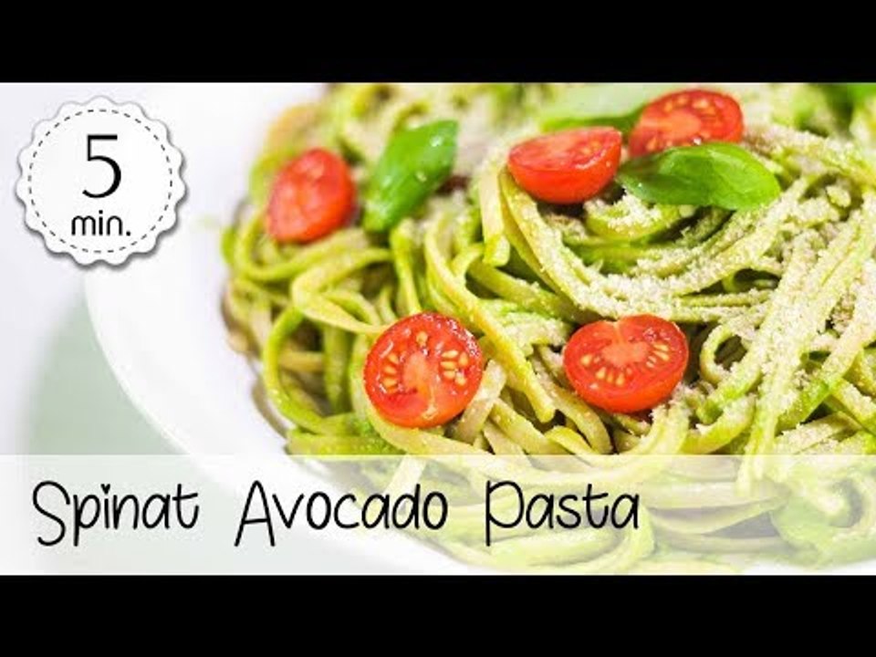Avocado Spinat Pasta selber machen ohne Öl - Vegane Pasta Soße Gesund & Einfach | Vegane Rezepte