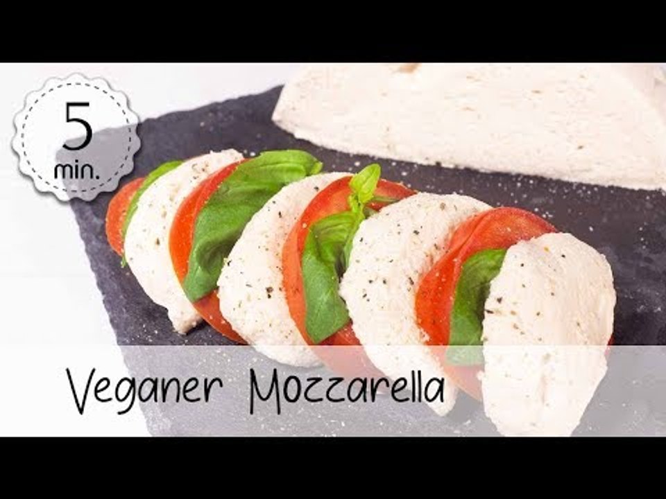 Veganer Mozzarella selber machen - Mozzarella Vegan Rezept mit Cashew & Flohsamen | Vegane Rezepte