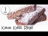 Veganer Müsliriegel selber machen - Müsliriegel Vegan Rezept - Kakao Kokos Riegel | Vegane Rezepte