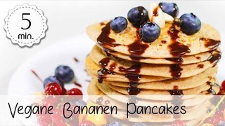 Vegane Bananen Pancakes - Bananen Pfannkuchen Rezept ohne Ei - Vegane Pfannkuchen | Vegane Rezepte