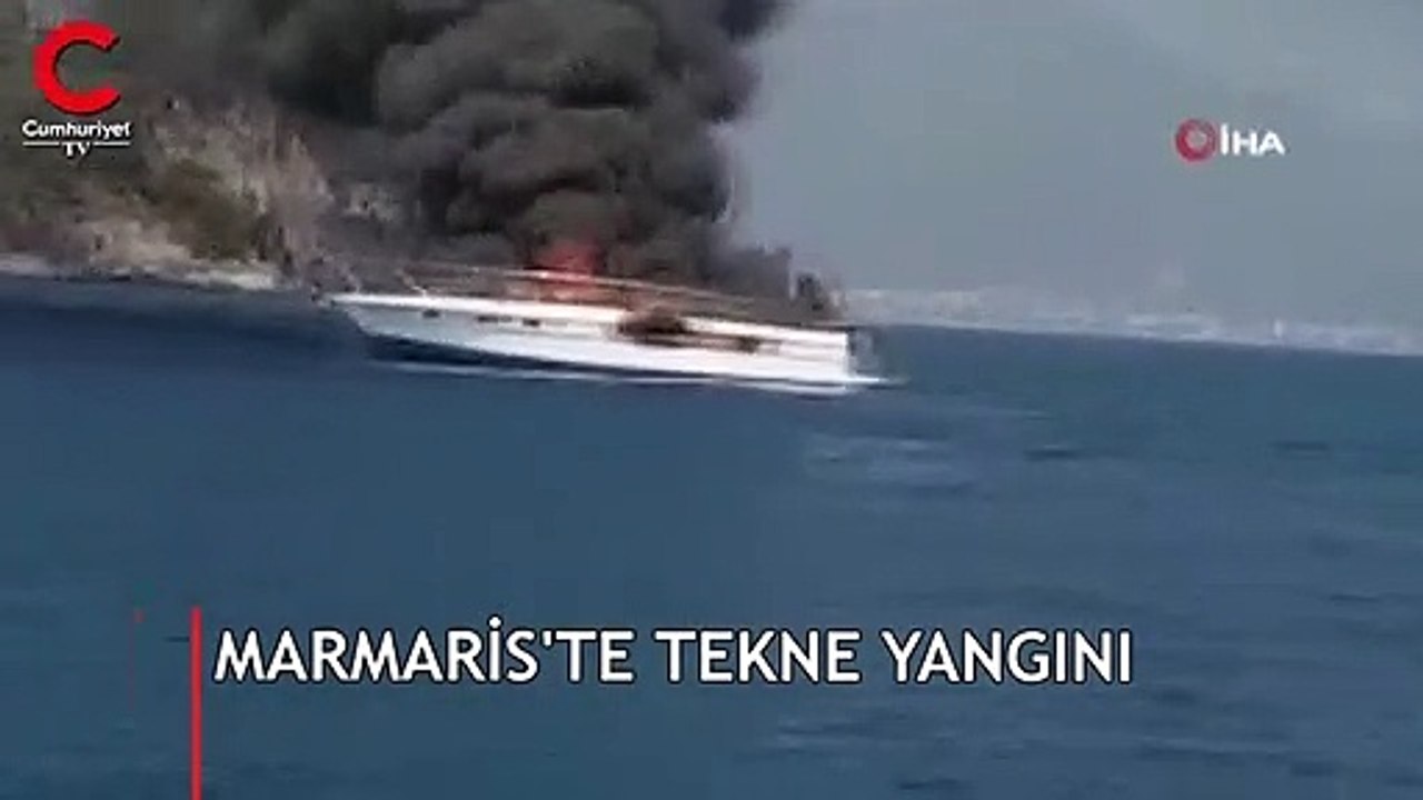 Marmaris'te tekne yangını