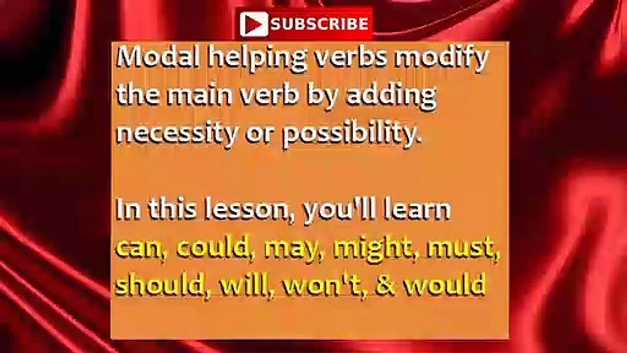 (In English) All Modal Verbs in English Grammar .Modals Examples and Use in English