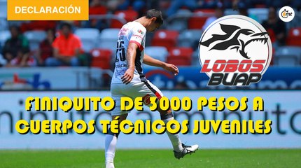 Con 3 mil y mil 200 pesos, Lobos BUAP finiquitó a cuerpos técnicos juveniles