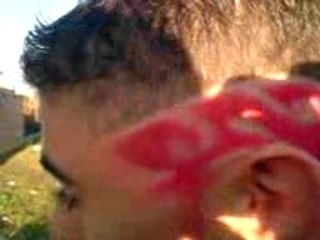 Mes tribals teint en rouge