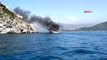 Muğla-marmaris açıklarında teknede yangın çıktı-4
