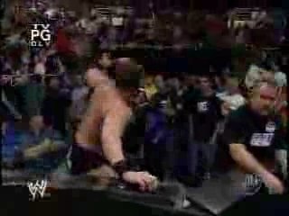 Edge spears Rey Mysterio on smackdown
