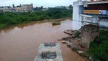 Water flow in under bridge in kothagudem