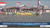 Serunya Nelayan Tambak Lorok Semarang Ikuti Lomba Mewarnai Kapal