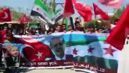 - Suriyelilerden Afrin'de Türkiye'ye Teşekkür Gösterisi