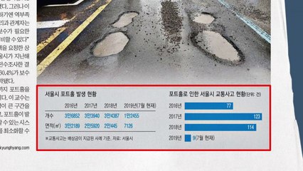 [앵커 pick] 서울, '도로 위 지뢰' 포트홀(노면 홈) 주의보 外 / YTN