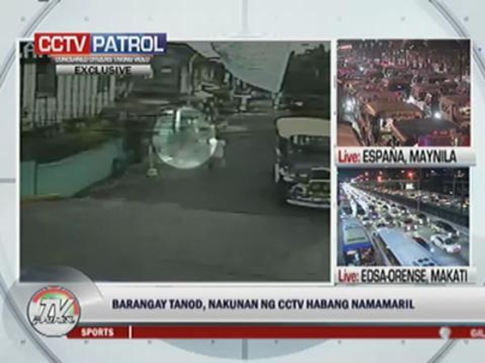 Gun-toting 'tanod' in Tondo caught on CCTV