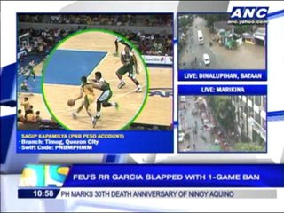 FEU's Garcia suspended for one game