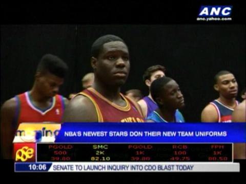 NBA rookies show off new uniforms
