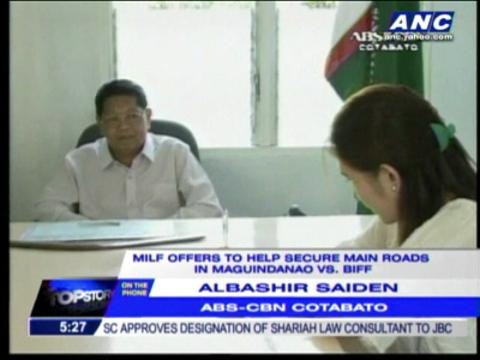 MILF offers to help secure Maguindanao vs BIFF