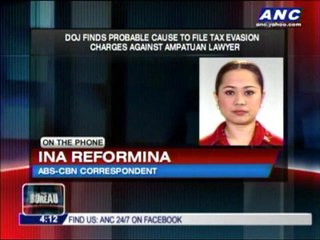 Download Video: DOJ recommends indictment of Ampatuan lawyer