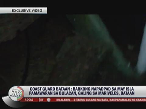 Abandoned ship off Malolos drifted from Bataan