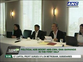 Political ads boost ABS-CBN, GMA earnings