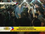 Erap visits night market in Manila