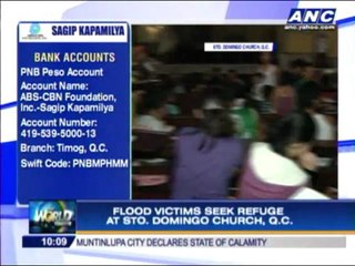 Flood victims seek refuge at Quezon City church