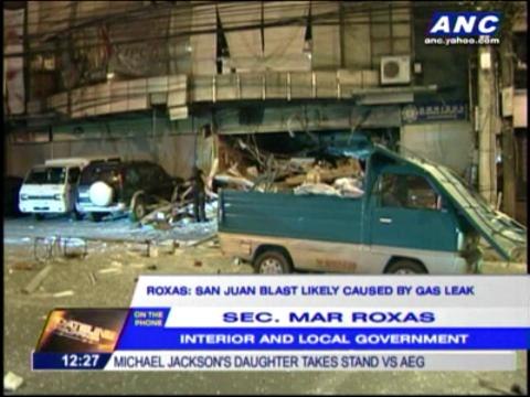 Roxas: San Juan blast likely caused by gas leak