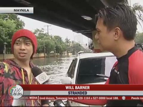 Waist-deep floods in some parts of Manila