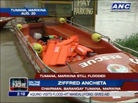 Flood victims crowd evacuation centers in Tumana