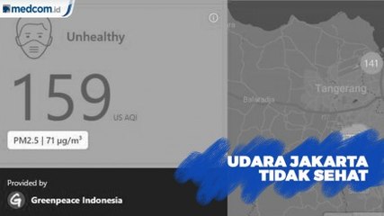 Udara Jakarta 26 Agustus 2019: Tidak Sehat