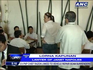 Napoles not being protected by armed men: lawyer