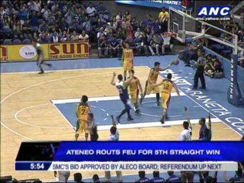 Ateneo routs FEU for 5th straight win