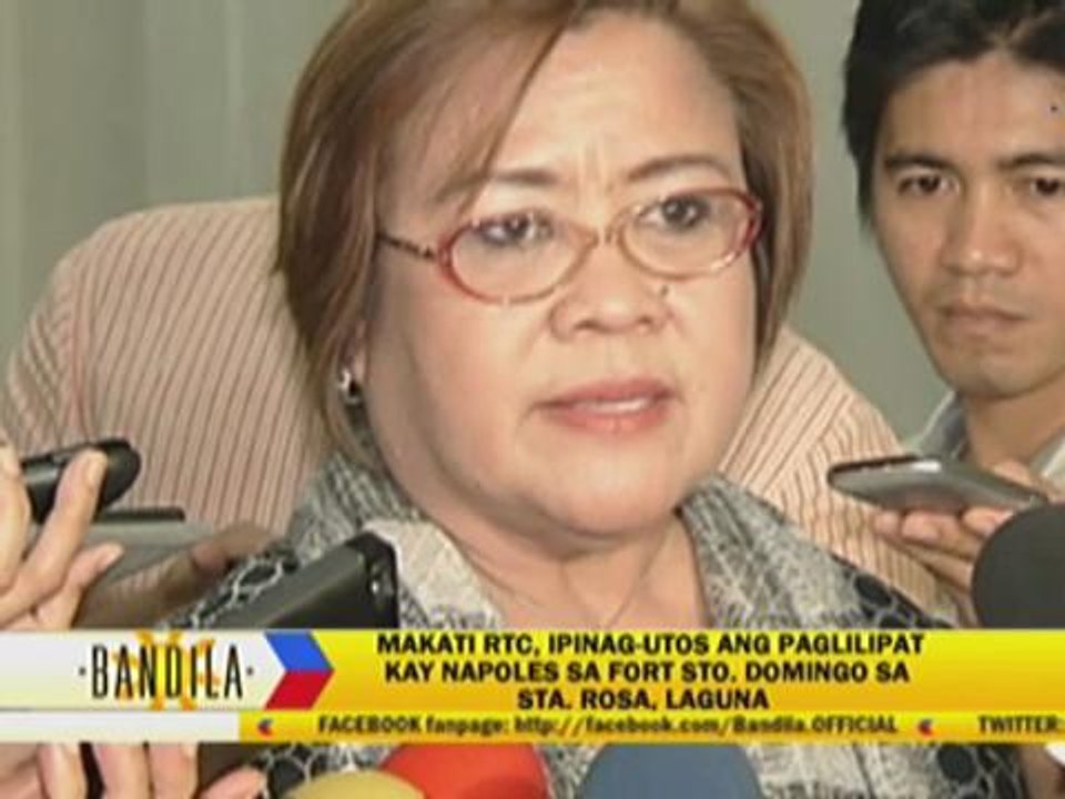 Court orders Napoles' transfer amid security fears