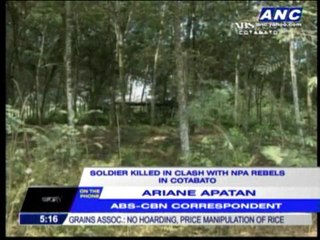 Soldier killed in clash with NPA rebels