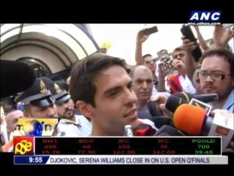 Kaka arrives in Milan after Real Madrid switch