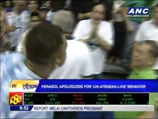 Perasol sorry for charging at La Salle fan