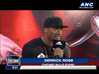 Derrick Rose in Manila for world tour