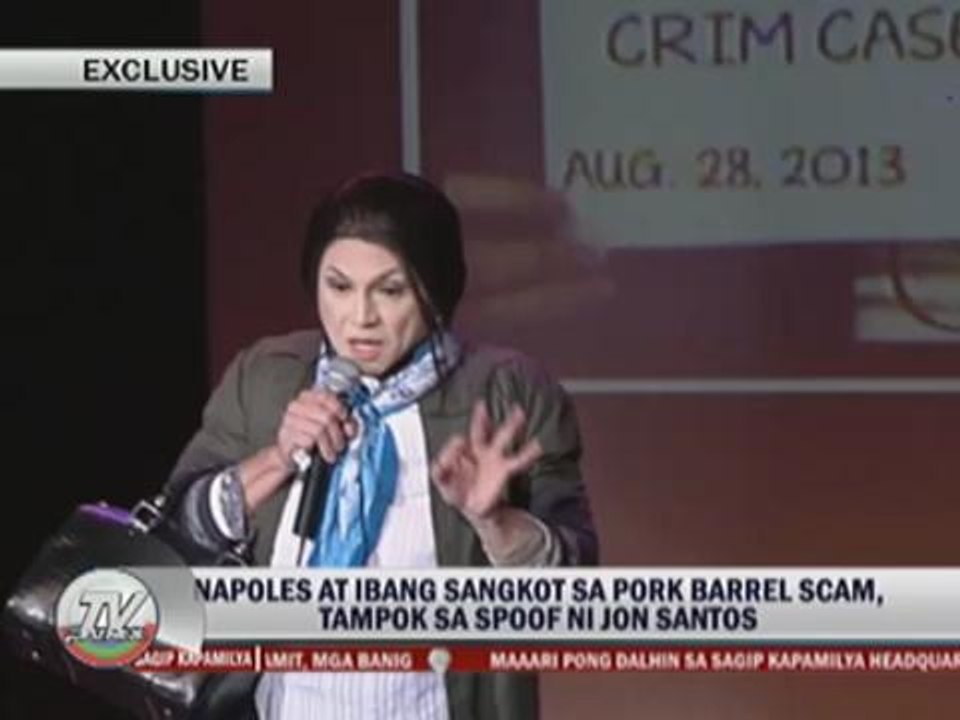 Jon Santos spoofs Napoles, 'pork scammers'