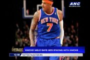 Melo says he's staying with Knicks