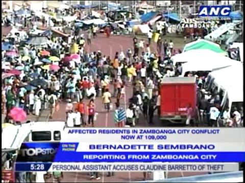 109,000 residents affected by Zambo conflict