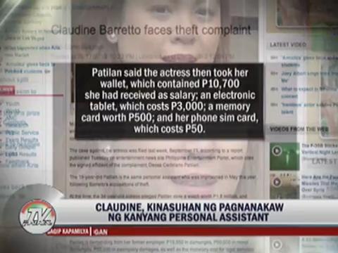 Claudine Barretto accused of theft