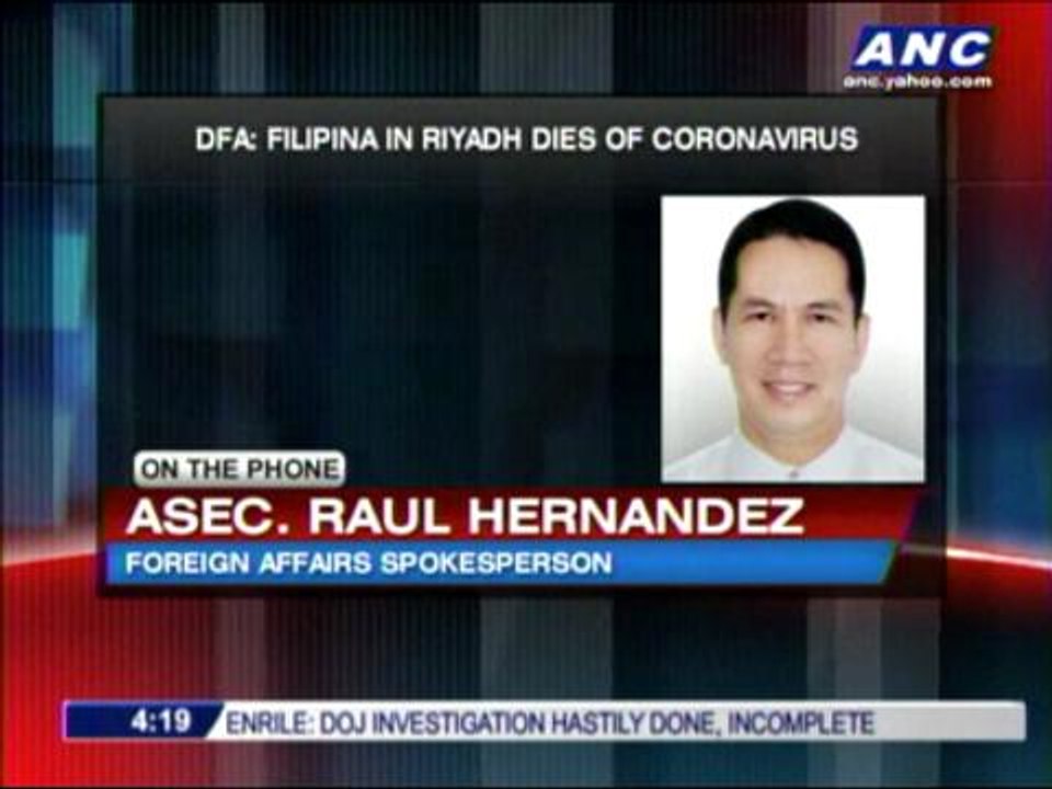 DFA: Filipina in Riyadh dies of coronavirus