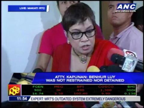 Kapunan: Photos prove Luy not detained by Napoles, brother