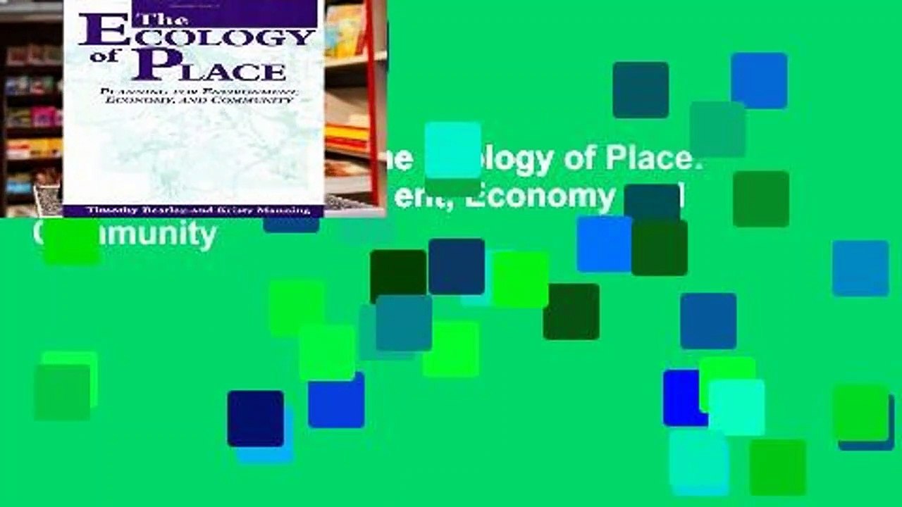 [NEW RELEASES]  The Ecology of Place: Planning for Environment, Economy and Community