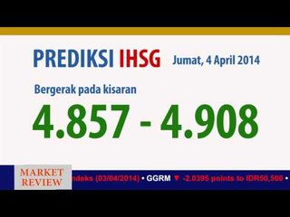 Prediksi IHSG Jumat, 4 April 2014