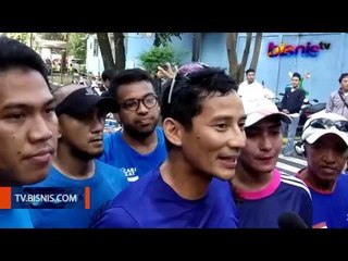 Sandiaga Uno Lari Sejauh 5 Km Sebelum Menyoblos