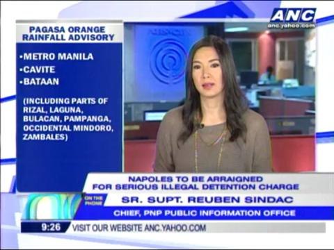 Bad weather won't stop Napoles arraignment