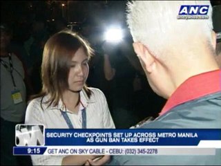 Checkpoints set up as gun ban takes effect