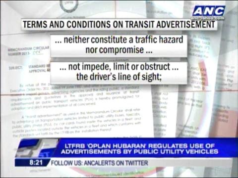 LTFRB 'disrobes' PUVs, removes oversized ads