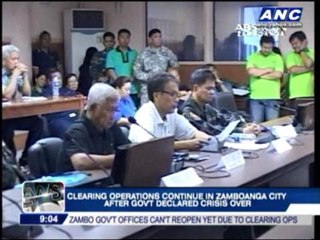 Clearing operations continue in Zamboanga City
