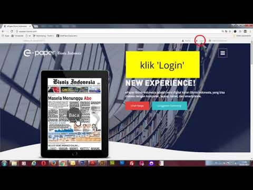 Registrasi epaper Bisnis Indonesia